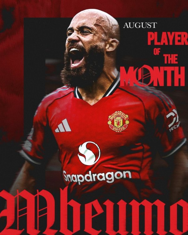 4 games 2 goals! Mbermo won Manchester United s best player + best goal in August