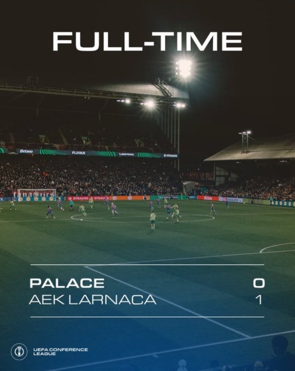 UEFA Europa League - Crystal Palace lost 0-1 at home to Cypriot first division team AEK Larnaca