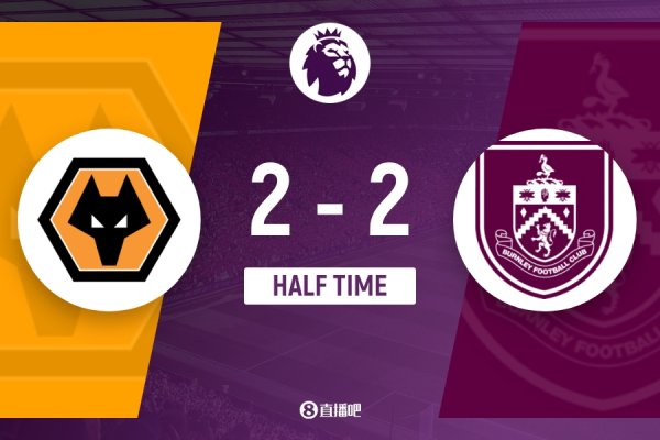 Halftime - Fleming double-shot Larsson s penalty shot Muniesi equalized the score, Burnley 2-2 Wolves